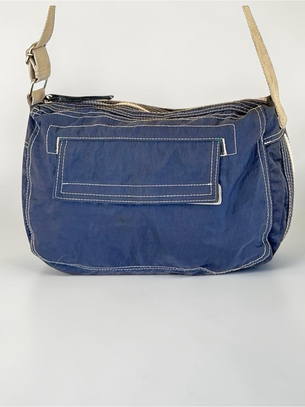 Old Navy Denim Look Nylon Crossbody Shoulder Bag Adjustable Strap
